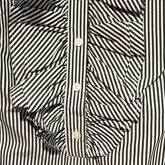 🆕 J. Crew Long Sleeve Popover with Ruffle Detail in the Front. NWT - Picture 6 of 11